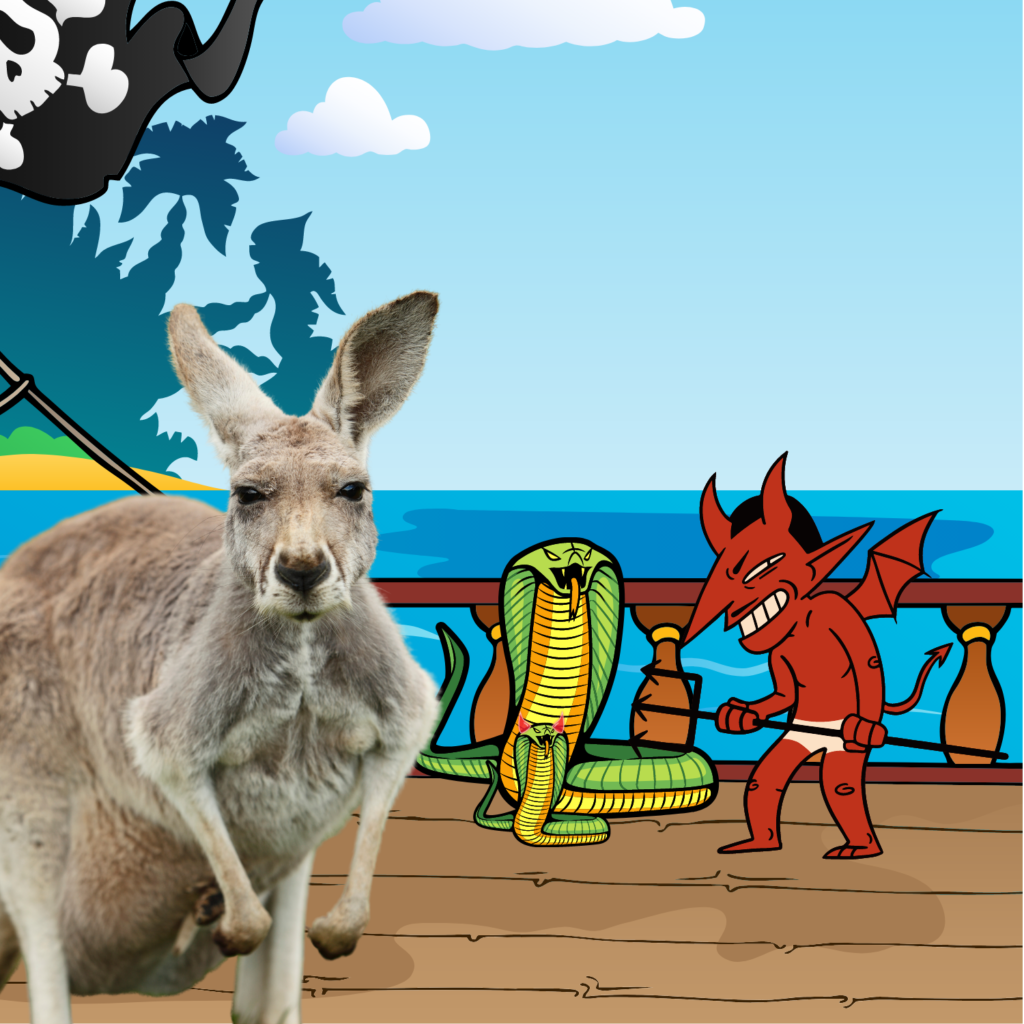 kangaroo is pissed